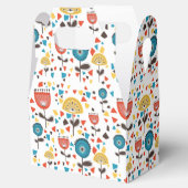 Mid Century Modern kleurrijk bloemmotief Bedankdoosjes (Geopend)