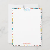 Mid Century Modern kleurrijk bloemmotief Bedankkaart (Voorkant)