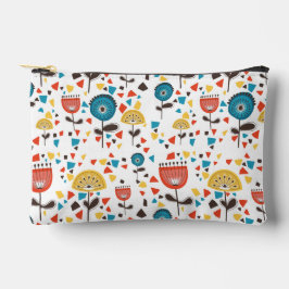 Mid Century Modern kleurrijk bloemmotief Etui