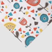 Mid Century Modern kleurrijk bloemmotief Tissuepapier (Detail)