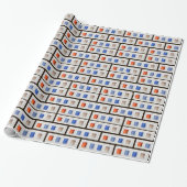 Mid Century Modern Kopje Inpakpapier (Uitgerold)