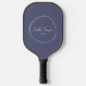 Mid-Century Modern Lavendel Bries | Scriptnaam Pickleball Paddle (Voorkant)