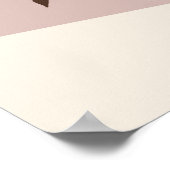 Mid-Century Modern Leaf Silhouette Brown en Beige Poster (Hoek)