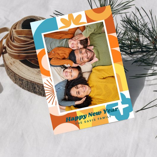 Mid Century Modern Leuk Nieuwjaar Kaart