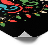 Mid Century Modern Look Cats Xmas Retro 50s 60s  Poster (Hoek)