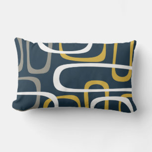 Mid-Century Modern Loops Abstract Patroon Kussen