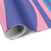 Mid Century Modern Lounge Levendig blauw en roze Cadeaupapier (Rol Hoek)
