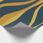 Mid Century Modern Lounge Marine Mosterdpatroon Cadeaupapier (Hoek)