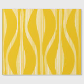 Mid Century Modern Lounge Patroon Geel Cadeaupapier (Vlak)