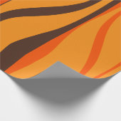 Mid Century Modern Lounge Pattern 70s Sinaasappel  Cadeaupapier (Hoek)