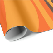 Mid Century Modern Lounge Pattern 70s Sinaasappel  Cadeaupapier (Rol Hoek)