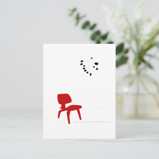 Mid Century Modern Love Briefkaart (Staand voorkant)