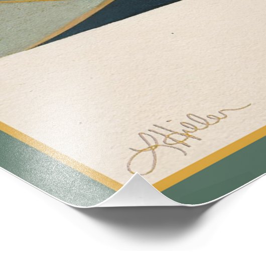 Mid Century Modern Martini Cocktail Hour Foto Afdruk (Hoek)