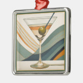 Mid Century Modern Martini Cocktail Hour Metalen Ornament (Links)