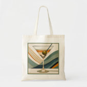 Mid Century Modern Martini Cocktail Hour Tote Bag (Voorkant)
