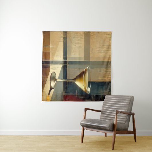 Mid Century Modern Martini in a Moonbeam Wandkleed (In Situ (horizontaal))