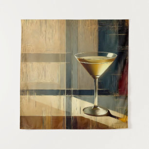 Mid Century Modern Martini in een Maanstraal Wandkleed