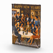Mid Century Modern Martini Intellectuals New Year Fotoblokken (Rechts)