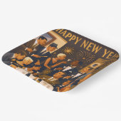 Mid Century Modern Martini Intellectuals New Year Papieren Bordje (Gebogen)