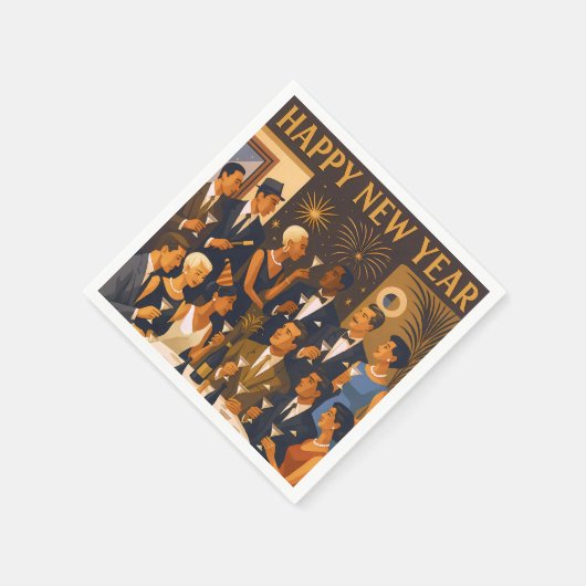 Mid Century Modern Martini Intellectuals New Year Servet (Hoek)