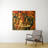 Mid Century Modern Martini Intellectuelen Kerstmis Wandkleed (In Situ (horizontaal))