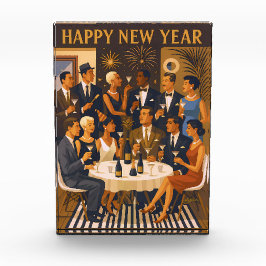Mid Century Modern Martini Intellectuelen Nieuwjaa Fotoblokken