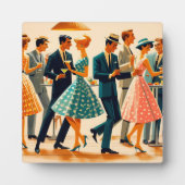 Mid Century Modern Martinis Dancing Cocktail Party Fotoplaat (Voorkant)