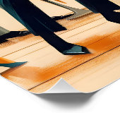 Mid Century Modern Martinis Dancing Cocktail Party Perfect Poster (Hoek)