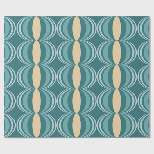 Mid Century Modern Melon Pattern Cadeaupapier (Vlak)