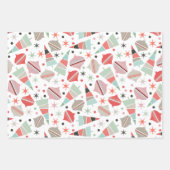 Mid Century Modern Merry Kerstmis Inpakpapier Vel (Voorkant)