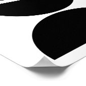 Mid Century Modern Minimal Black Geometric Poster (Hoek)