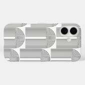 Mid Century Modern Minimalist Arch Lines in Black Case-Mate iPhone Case (Achterkant (horizontaal))