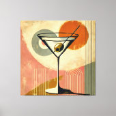 Mid Century Modern Minimalist Art Martini Canvas Afdruk (Voorkant)
