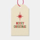 Mid-Century Modern minimalistische Kerstmis met Re Cadeaulabel (Voorkant)