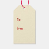 Mid-Century Modern minimalistische Kerstmis met Re Cadeaulabel (Achterkant)