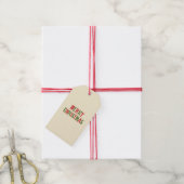 Mid-Century Modern minimalistische Kerstmis met Re Cadeaulabel (Met Touw)