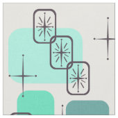 Mid Century Modern Mint Green Turquoise Stof (Close Up)