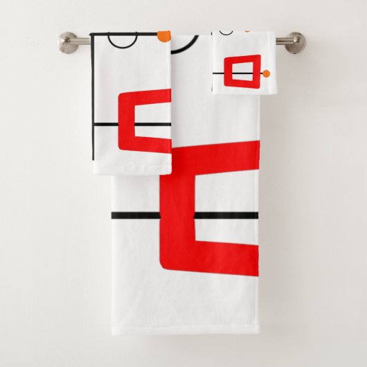 Mid Century Modern Mobile Bad Handdoek (Insitu)