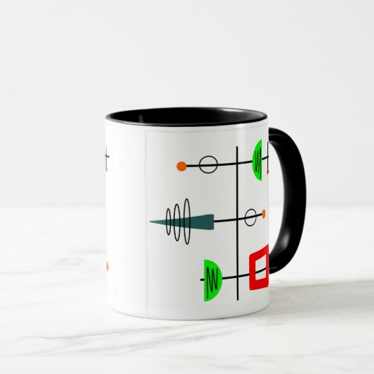 Mid Century Modern Mobile Mok (Voorkant rechts)