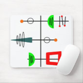 Mid Century Modern Mobile Muismat (Met muis)