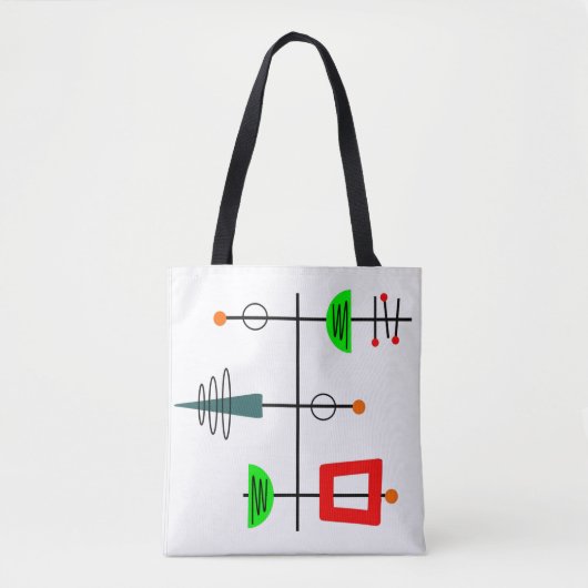 Mid Century Modern Mobile Tote Bag (Voorkant)