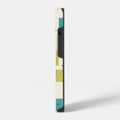 Mid Century Modern Monogram Gepersonaliseerde Retr iPhone Hoesje (Linkerkant)