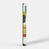 Mid Century Modern Monogram Gepersonaliseerde Retr iPhone Hoesje (Rechterkant)
