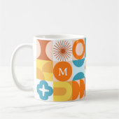 Mid Century Modern Monogram Koffiemok (Links)