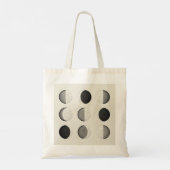 Mid-Century Modern Moon Phases Poster | Bauhaus  Tote Bag (Achterkant)