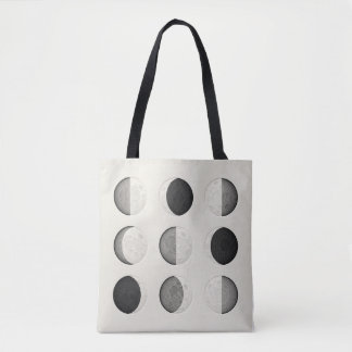 Mid-Century Modern Moon Phases Poster | Bauhaus  Tote Bag