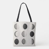 Mid-Century Modern Moon Phases Poster | Bauhaus  Tote Bag (Achterkant)