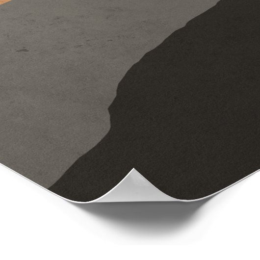 Mid Century Modern Mountains Abstract Poster (Hoek)