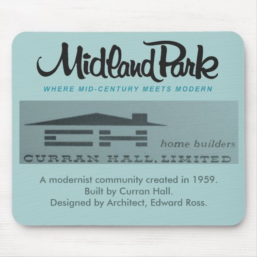 Mid-Century Modern Mousepad 1958 Toronto Canada Muismat (Voorkant)