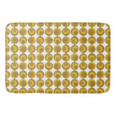 Mid-Century Modern Mustard Gold Retro Geo Pattern Badmat (Voorkant)